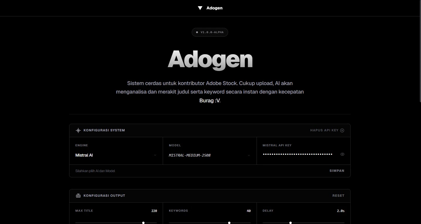 Preview Dashboard Adogen